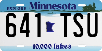 MN license plate 641TSU