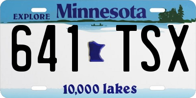 MN license plate 641TSX