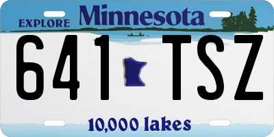 MN license plate 641TSZ