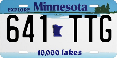 MN license plate 641TTG