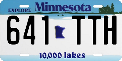 MN license plate 641TTH