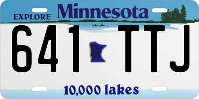 MN license plate 641TTJ
