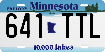 MN license plate 641TTL
