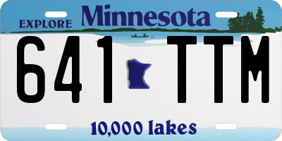 MN license plate 641TTM