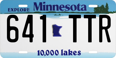 MN license plate 641TTR