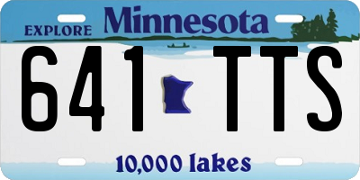 MN license plate 641TTS