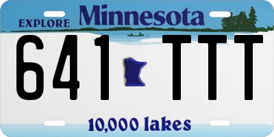 MN license plate 641TTT