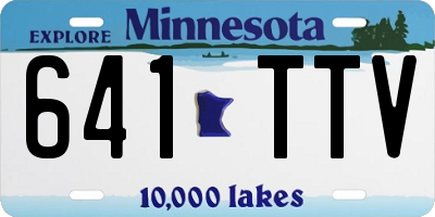 MN license plate 641TTV