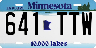 MN license plate 641TTW