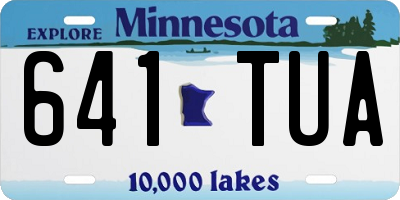 MN license plate 641TUA