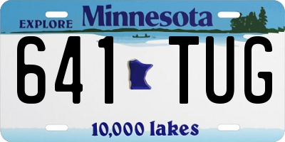 MN license plate 641TUG