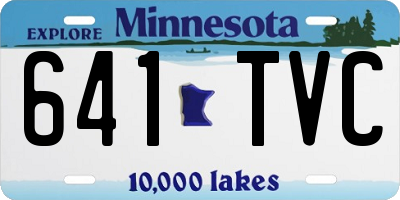 MN license plate 641TVC