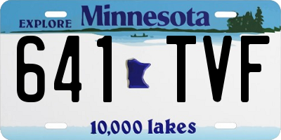MN license plate 641TVF
