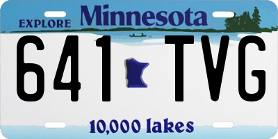 MN license plate 641TVG
