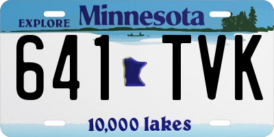 MN license plate 641TVK