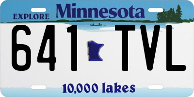 MN license plate 641TVL