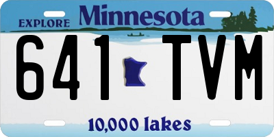 MN license plate 641TVM
