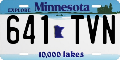 MN license plate 641TVN