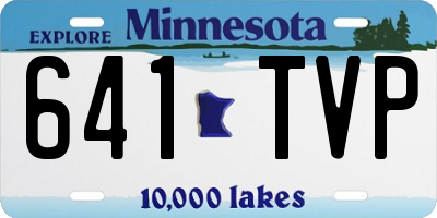 MN license plate 641TVP