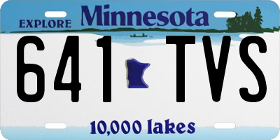 MN license plate 641TVS
