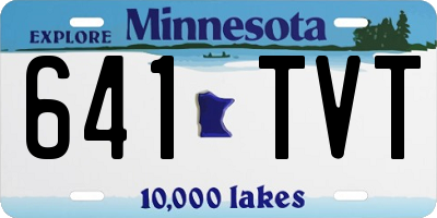 MN license plate 641TVT