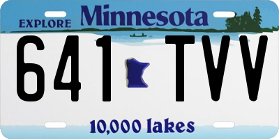 MN license plate 641TVV