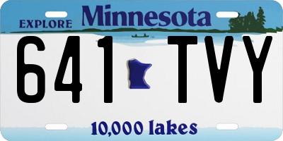 MN license plate 641TVY