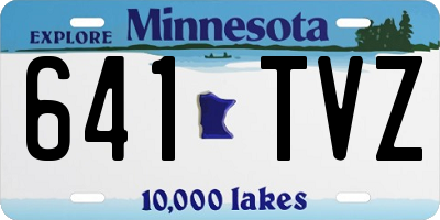 MN license plate 641TVZ