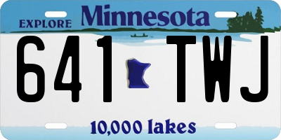 MN license plate 641TWJ