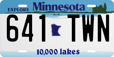 MN license plate 641TWN
