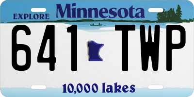 MN license plate 641TWP