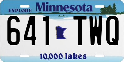 MN license plate 641TWQ