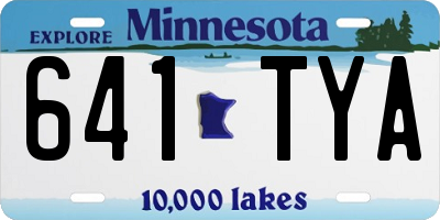 MN license plate 641TYA