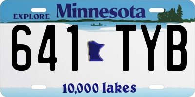 MN license plate 641TYB