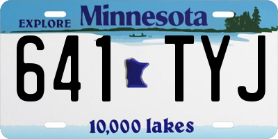 MN license plate 641TYJ