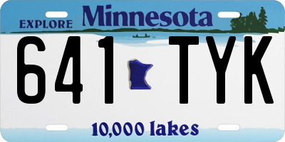 MN license plate 641TYK