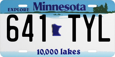 MN license plate 641TYL
