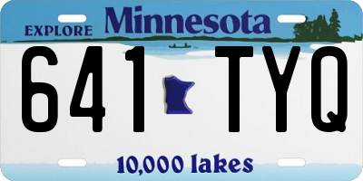 MN license plate 641TYQ