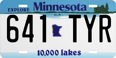 MN license plate 641TYR