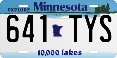 MN license plate 641TYS