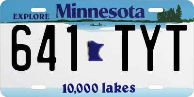 MN license plate 641TYT