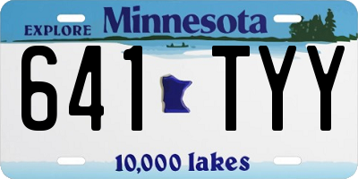 MN license plate 641TYY