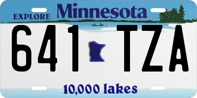MN license plate 641TZA