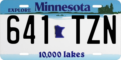 MN license plate 641TZN