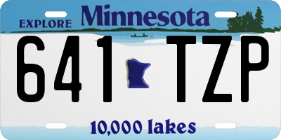 MN license plate 641TZP