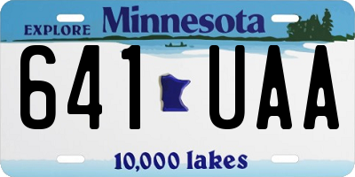 MN license plate 641UAA