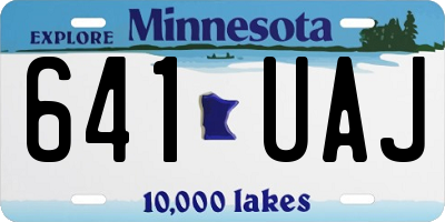 MN license plate 641UAJ