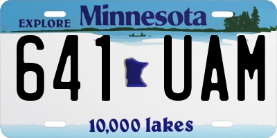 MN license plate 641UAM