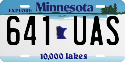 MN license plate 641UAS