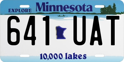 MN license plate 641UAT